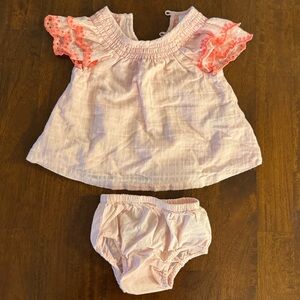 EUC GAP Pink Dress and Bloomers, 0-3 months